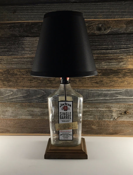 Jim Beam Single Barrel bourbon bottle lamp - BottleCraft By Tom