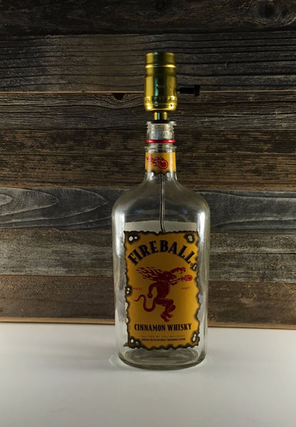 Fireball Whiskey Bottle Lamp - BottleCraft By Tom
