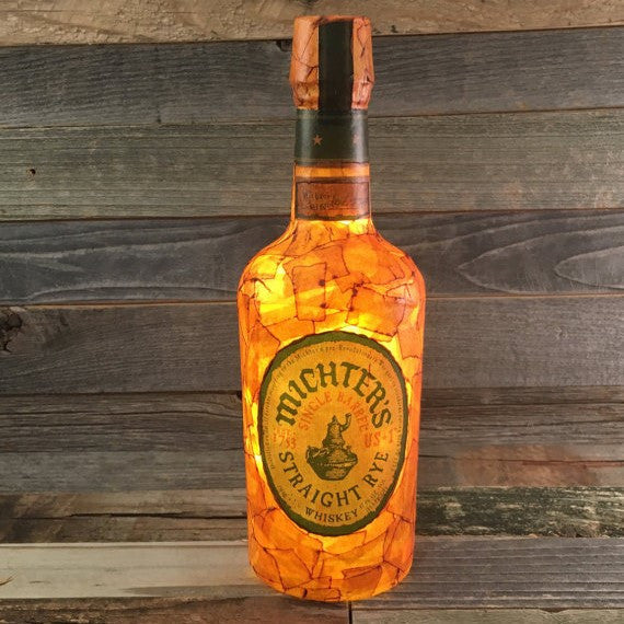 Michter's Rye Whiskey Bottle Lamp