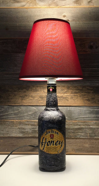 Jim Beam Honey Bourbon bottle lamp - BottleCraft By Tom