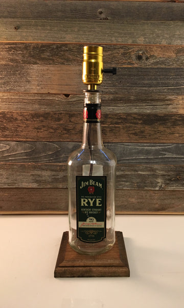 Jim Beam Rye Whiskey Lamp - BottleCraft By Tom