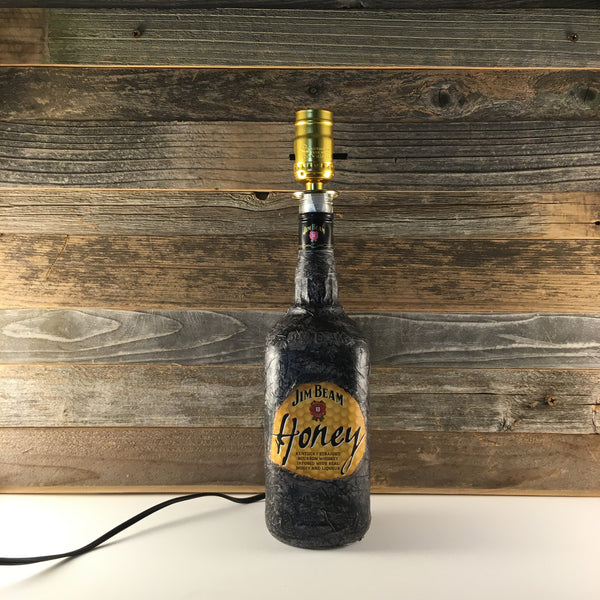 Jim Beam Honey Bourbon bottle lamp - BottleCraft By Tom
